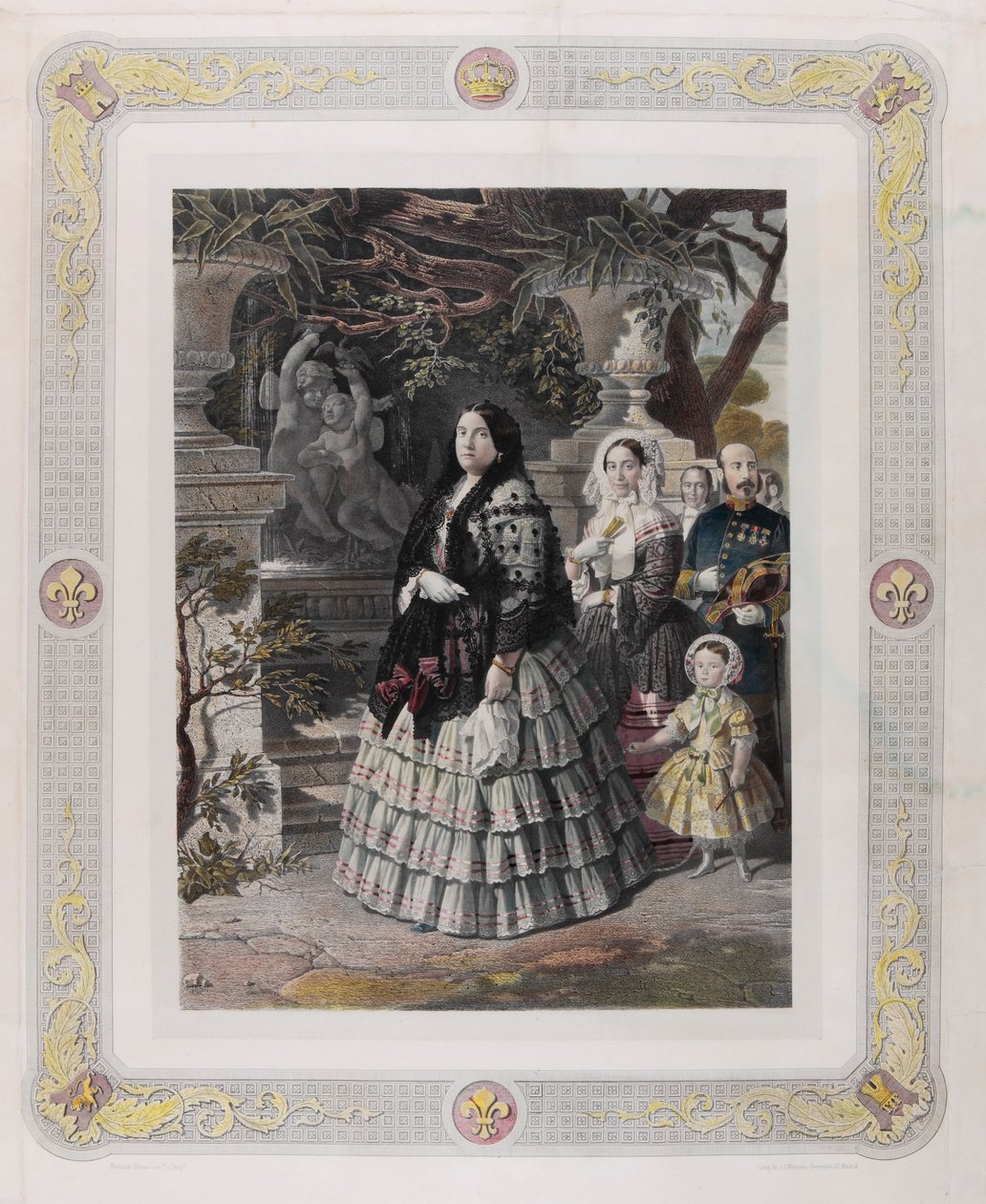 Hennes majestæt dronningen ISABEL II. og hendes august Datter Hennes mest serene højhed PRINCESSEN SOM ... af Bernardo Blanco y Pérez