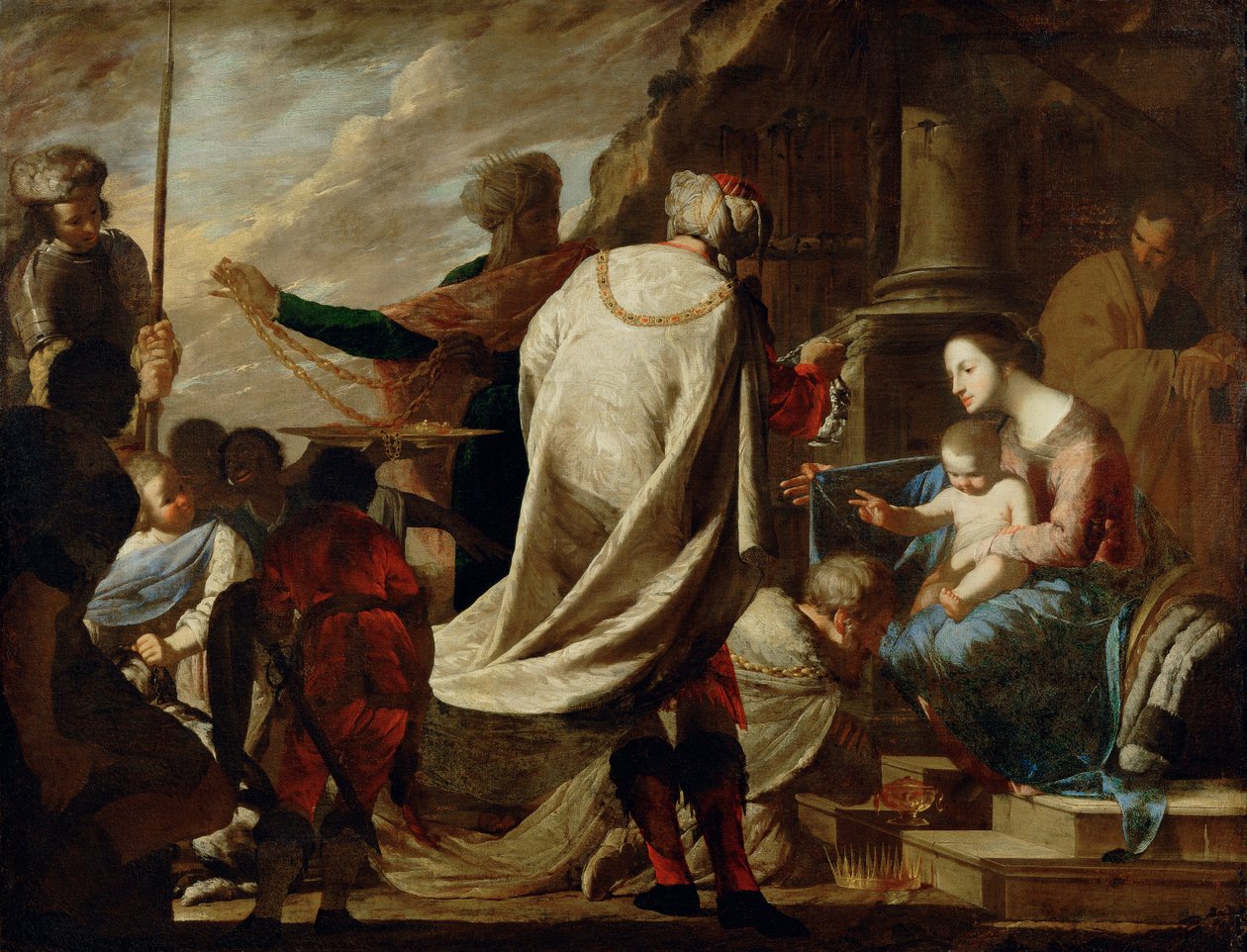 Tilbedelse af magi af Bernardo Cavallino