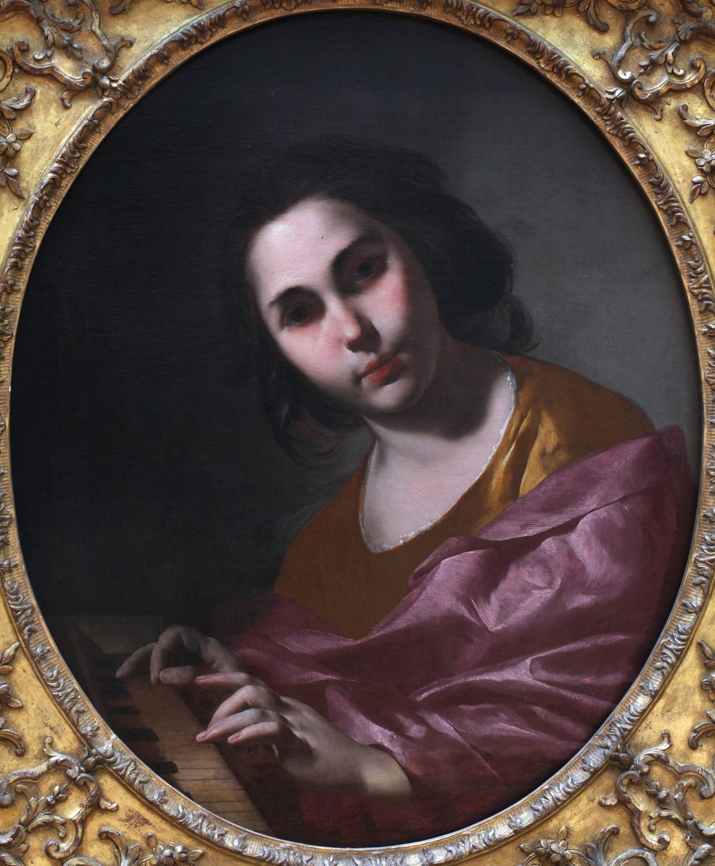 Clavichord -spilleren af Bernardo Cavallino