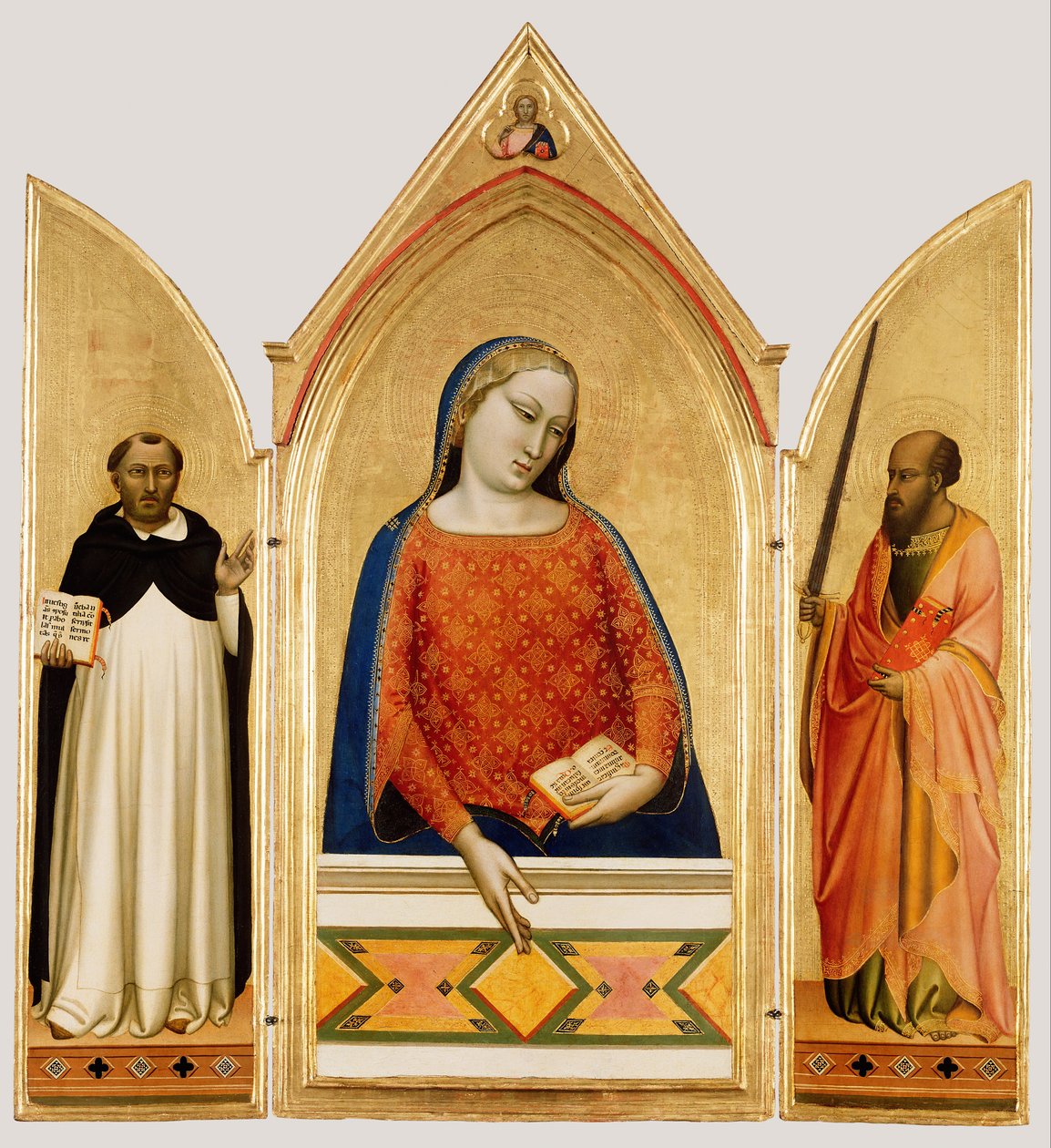Jomfru Maria med Saint Thomas Aquinas og Saint Paul af Bernardo Daddi