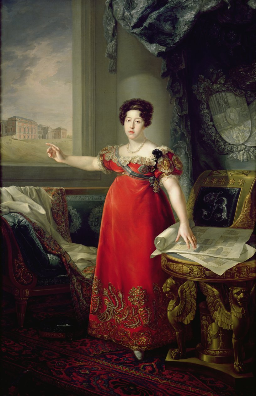 Dronning Dona Maria Isabel de Braganza, 1829 af Bernardo Lopez y Piquer