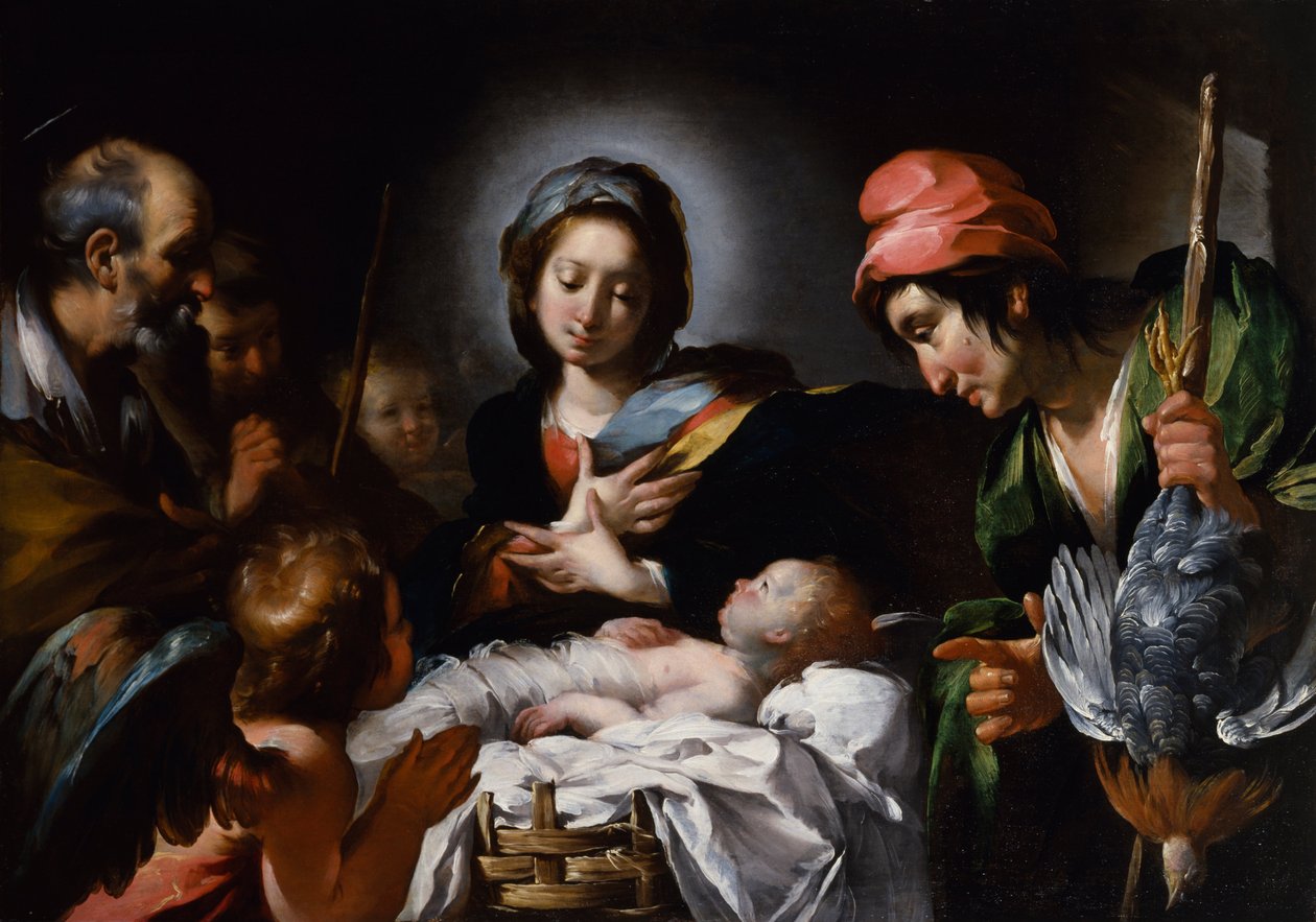 Tilbedelse af hyrderne af Bernardo Strozzi