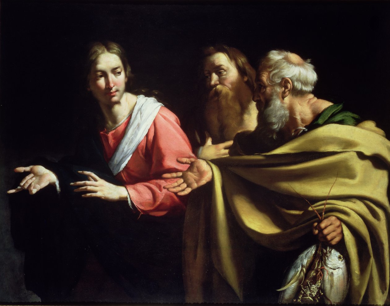 Sankt Peters og Sankt Andreas kald af Bernardo Strozzi