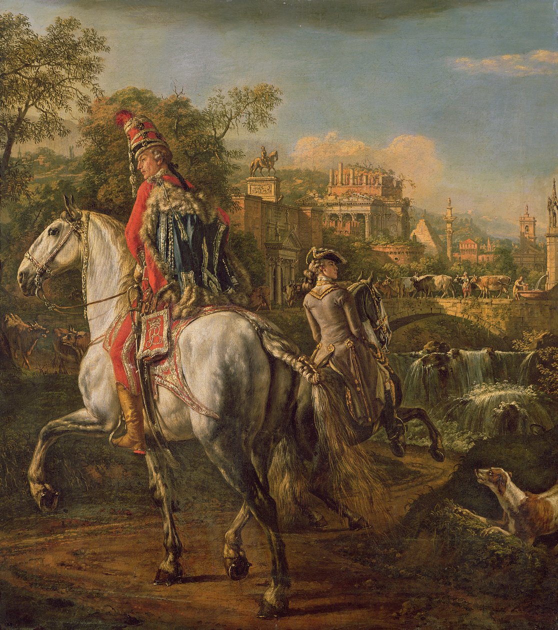 En husar til hest, 1773 af Bernardo Bellotto