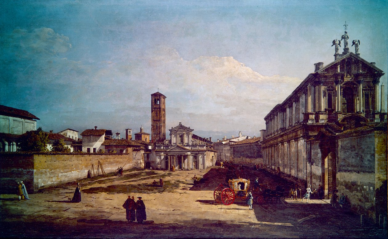 En udsigt over Milano (maleri) af Bernardo Bellotto
