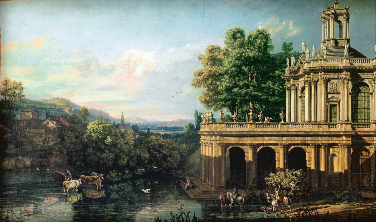 Arkitektonisk finurlighed med et palads af Bernardo Bellotto