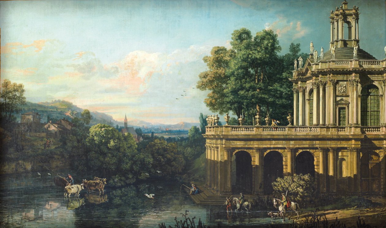 Arkitektonisk finurlighed med et palads af Bernardo Bellotto