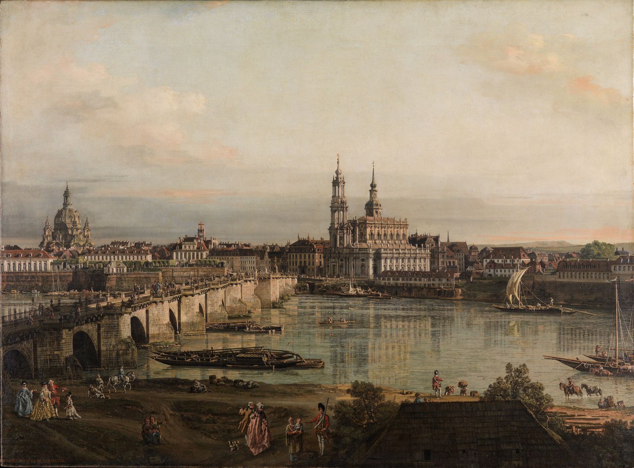 Udsigt over Dresden af Bernardo Bellotto