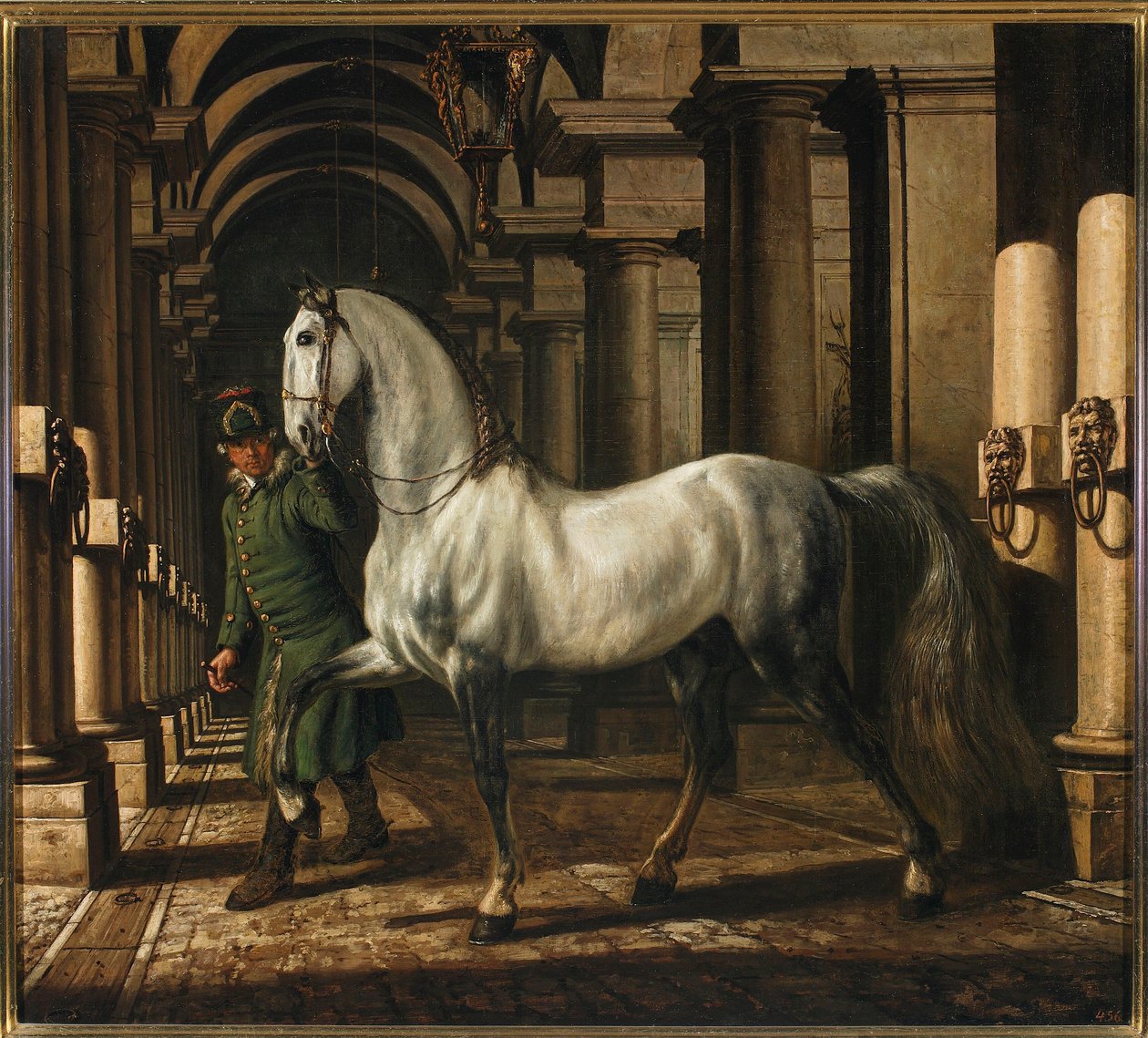 Stalddreng, der fører en hest af Bernardo Bellotto