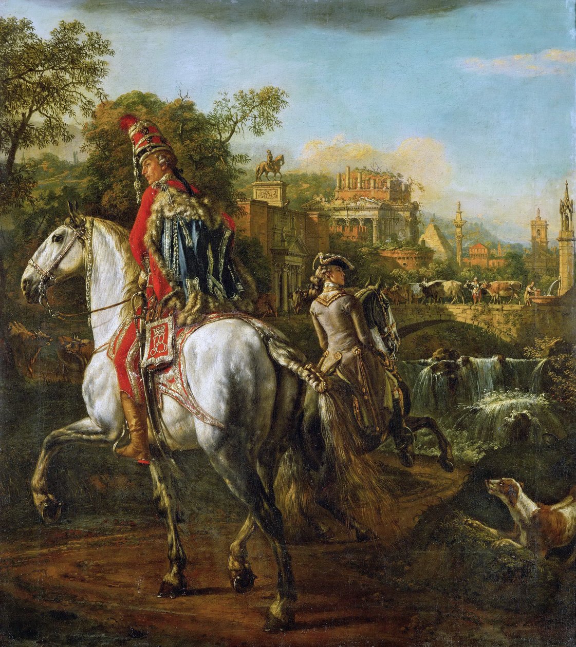 Rytterportræt af en husarofficer af Bernardo Bellotto