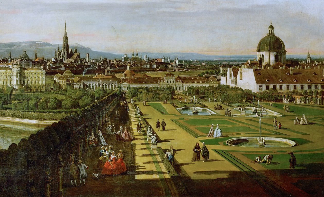 Tysk: Wien, vom Belvedere aus gesehen Udsigt over Wien fra Belvedere af Bernardo Bellotto