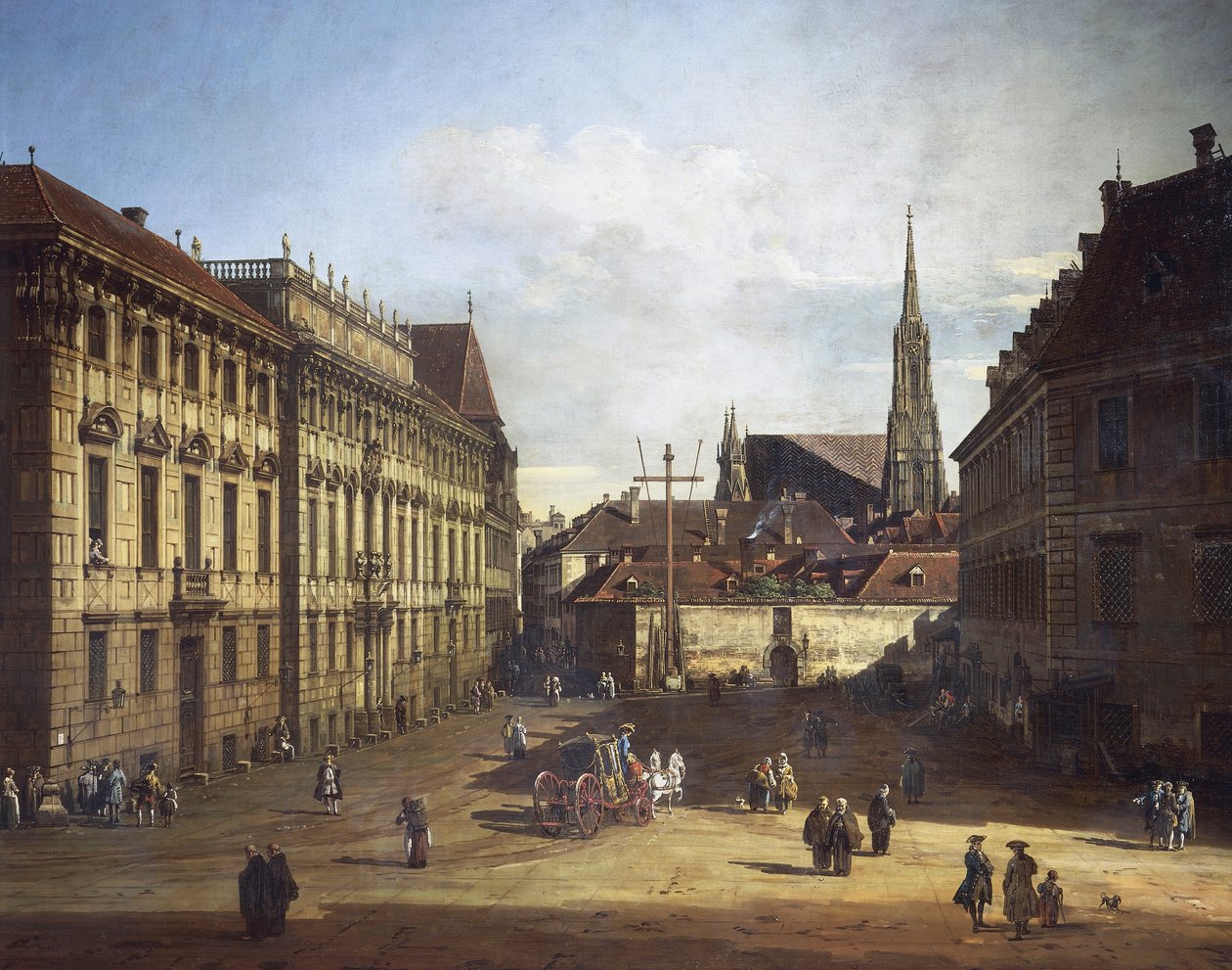 Lobkowitzplatz (Lobkowitz-pladsen) i Wien af Bernardo Bellotto