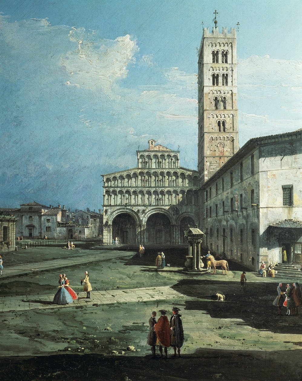 Piazza San Martino, Lucca af Bernardo Bellotto
