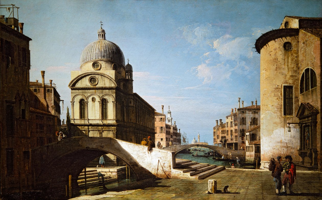Santa Maria dei Miracoli med en del af Santa Maria Nova, Venedig af Bernardo Bellotto