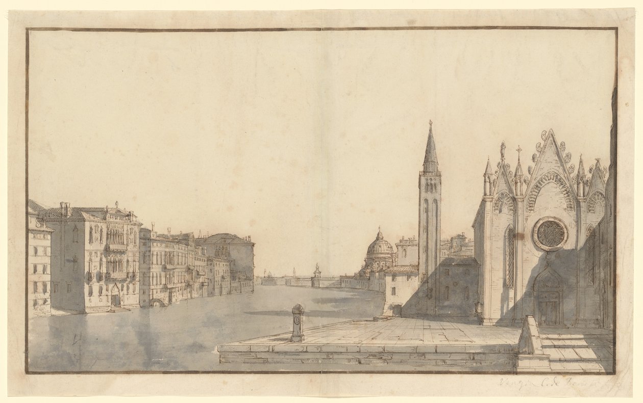Grand Canal fra Carità til Dogana da Mar af Bernardo Bellotto