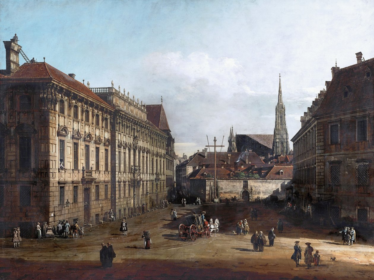 Lobkowitzplatz i Wien af Bernardo Bellotto