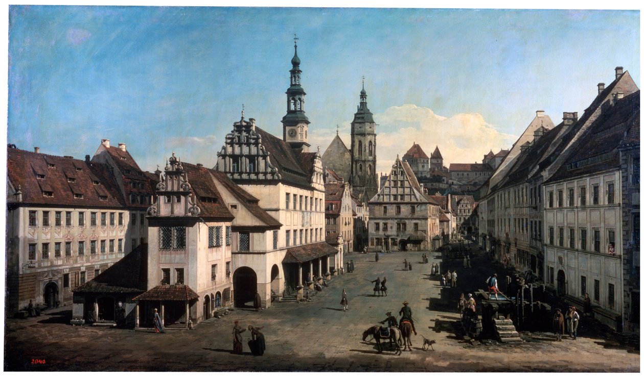 Markedspladsen i Pirna, c1752-c1755 af Bernardo Bellotto
