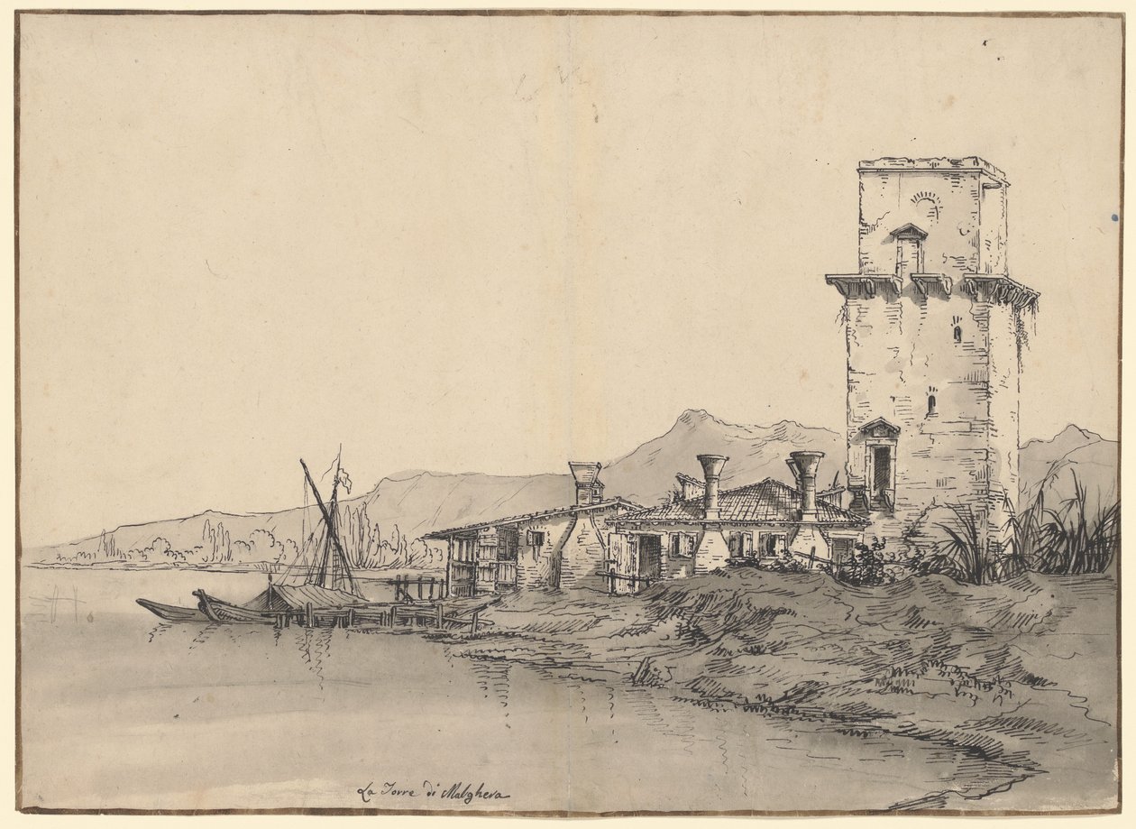 Tårnet i Marghera af Bernardo Bellotto