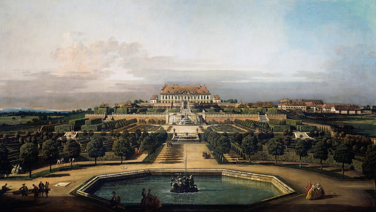 Det kejserlige slot Schlosshof, havesiden af Bernardo Bellotto