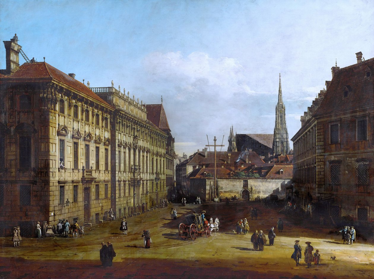 Wien, Lobkowitzplatz, mellem 1758 og 1761 af Bernardo Bellotto
