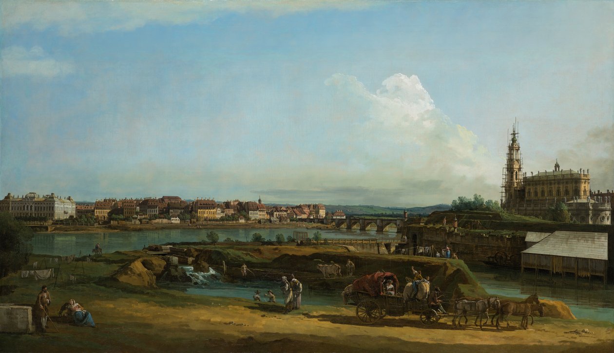 Udsigt over Dresden med Hofkirche til højre, 1748 af Bernardo Bellotto