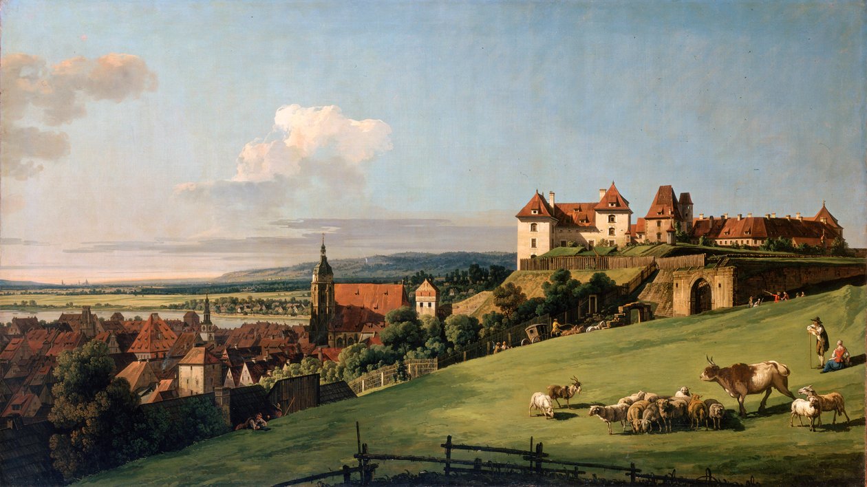 Udsigt over Pirna fra Sonnenstein Castle