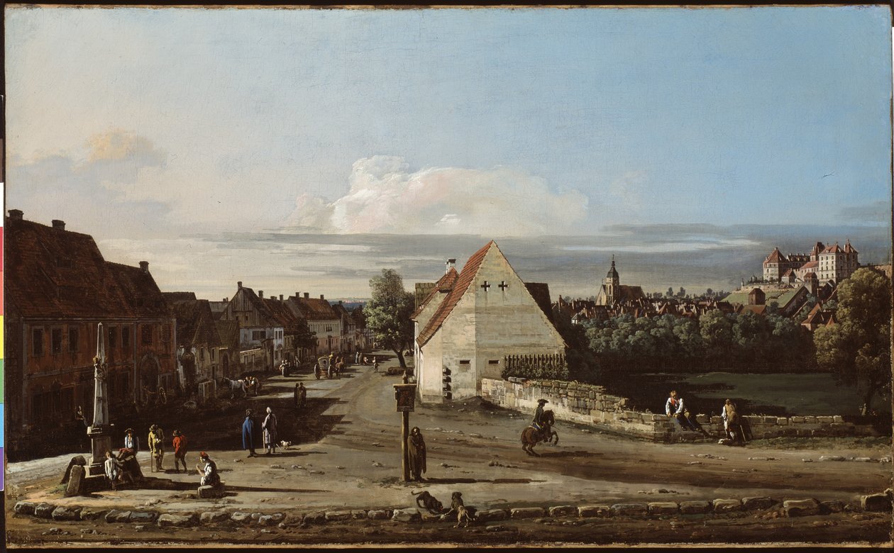 Udsigt over Pirna med fæstningen Sonnenstein, 1755-65 af Bernardo Bellotto