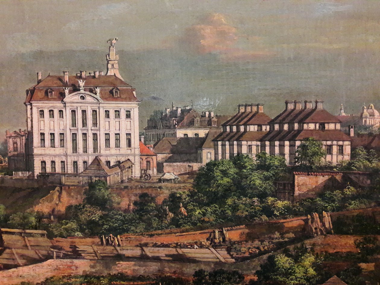 Udsigt over Warszawa fra Det Kongelige Slot (detaljer) af Bernardo Bellotto