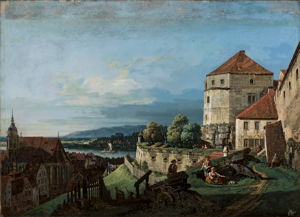 Udsigt over Pirna i Sachsen af Bernardo Bellotto