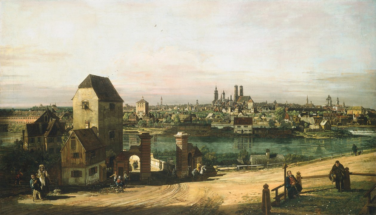 Udsigt over München af Bernardo Bellotto and Workshop