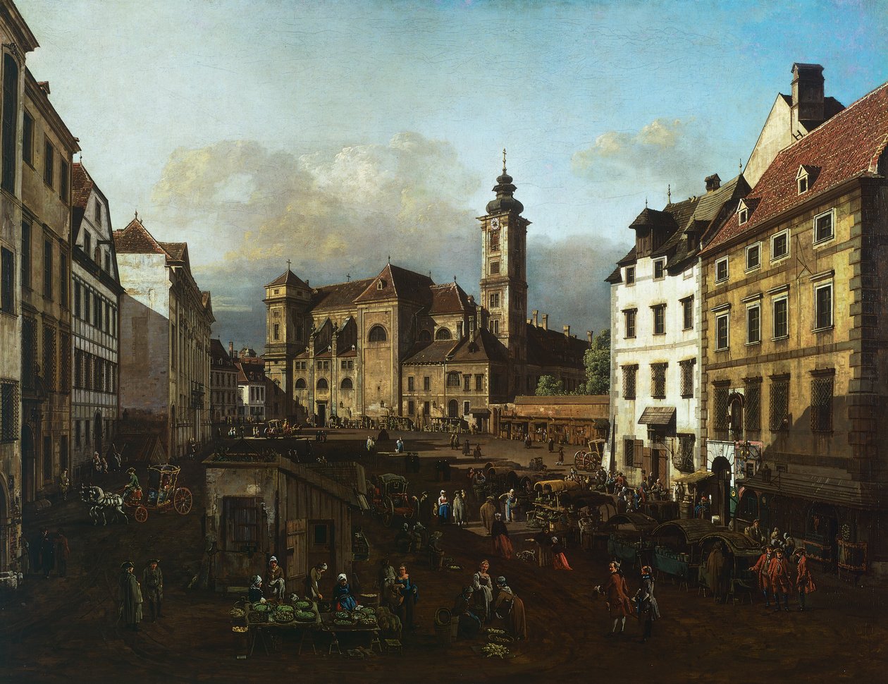 Freyung-pladsen fra sydøst af Bernardo Belotto Canaletto
