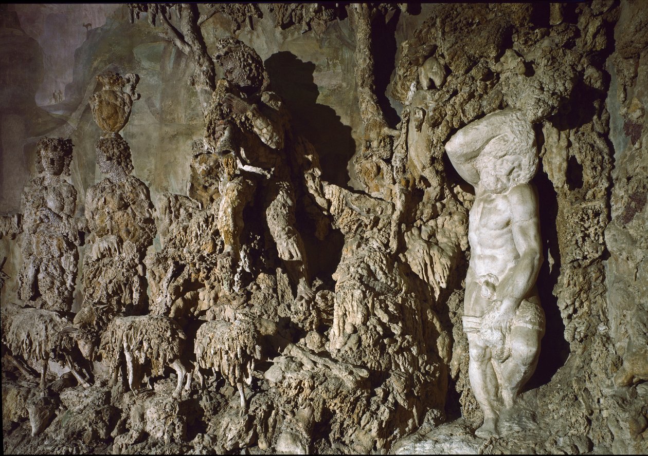 Indvendig udsigt over Boboli-hulen. Detalje. 1583-1588 af Bernardo Buontalenti