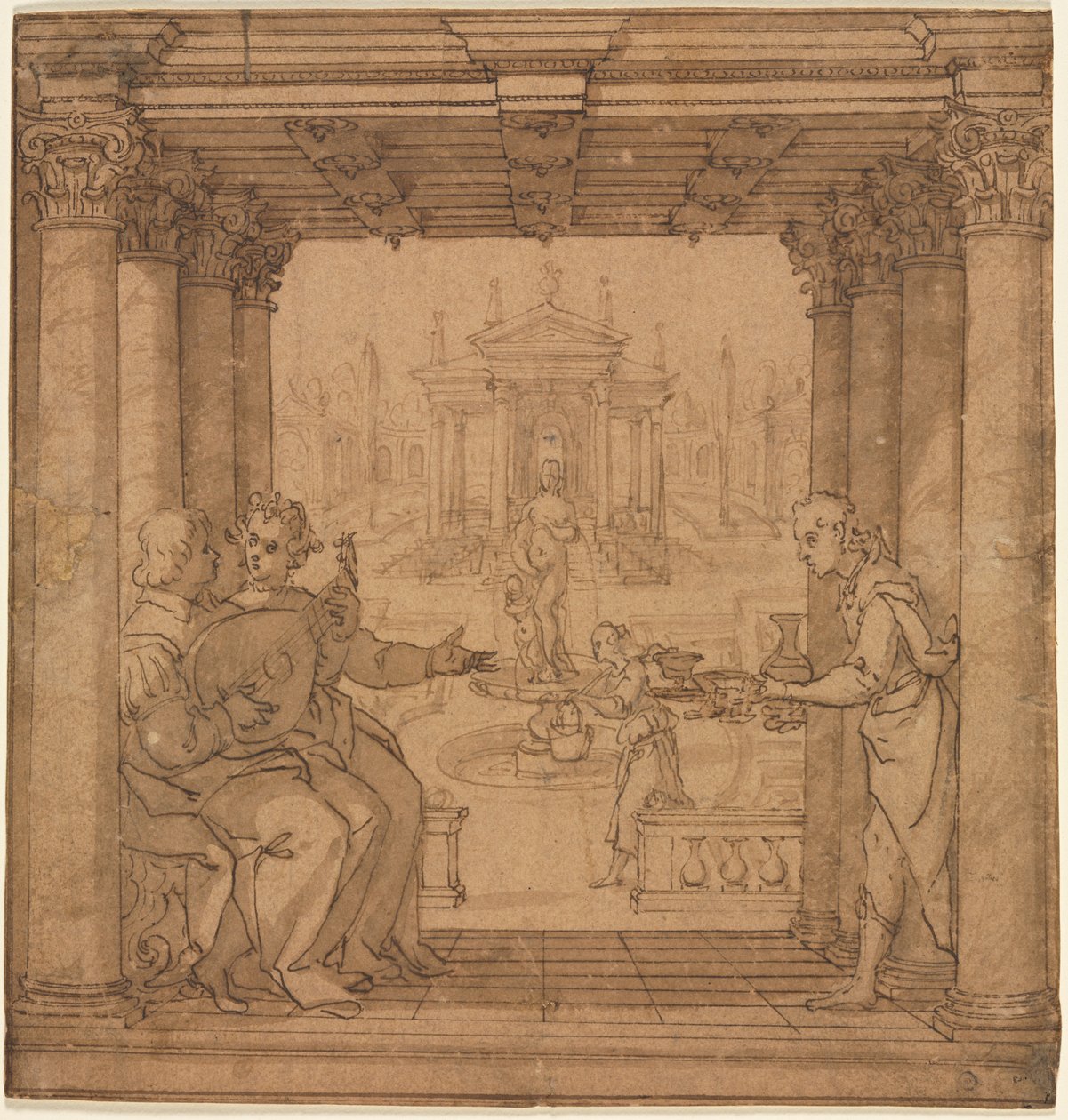 Illustration fra Torquato Tassos Gerusalemme Liberata, 1586-1590. af Bernardo Castello