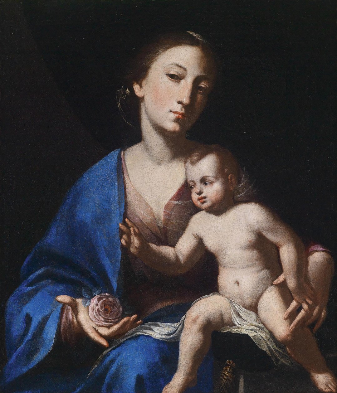 Jomfruen og barnet af Bernardo Cavallino