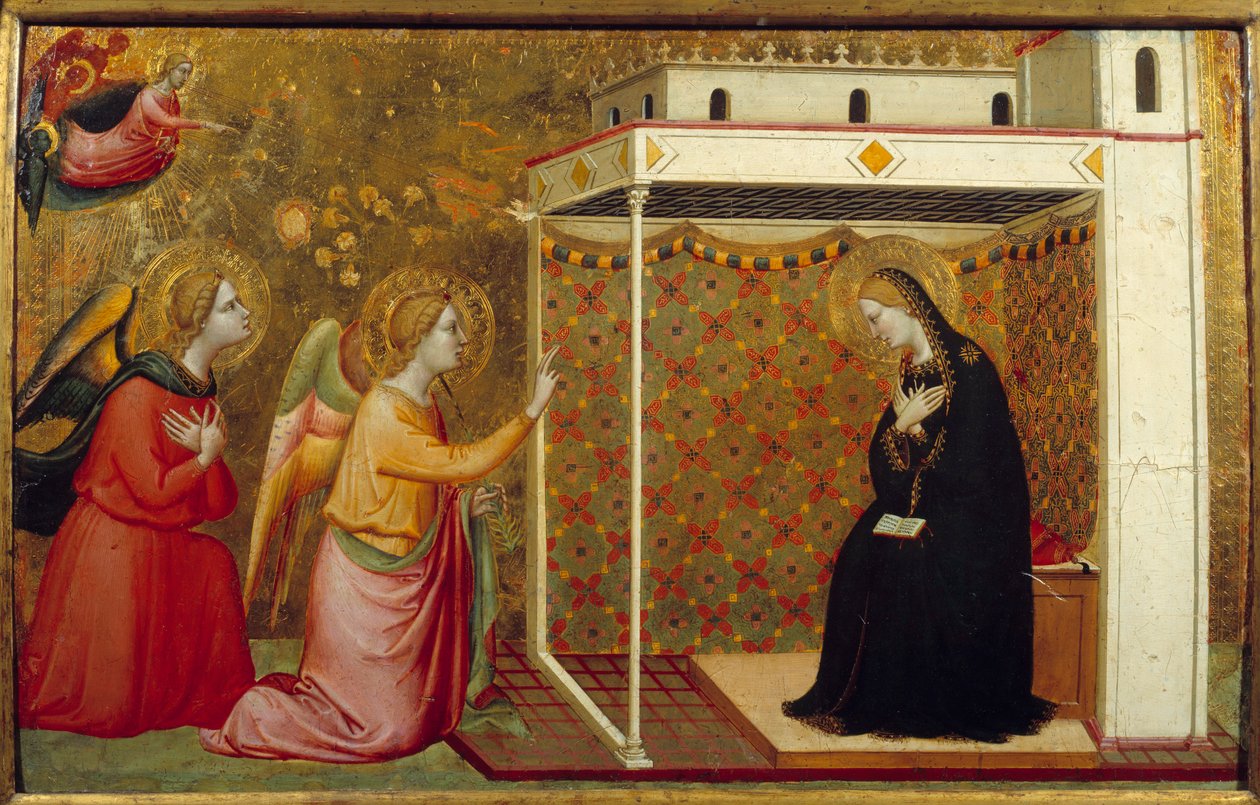 Bebudelse. Maleri af Bernard Daddi (? - 1355) Ec. Ital. af Bernardo Daddi