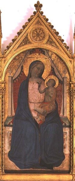 Madonna og barn (tempera på panel) af Bernardo Daddi