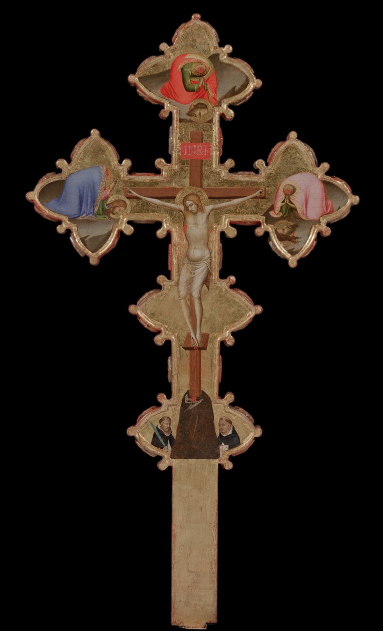 Bærbar, dobbeltsidet Cross verso, 1335-1340 af Bernardo Daddi