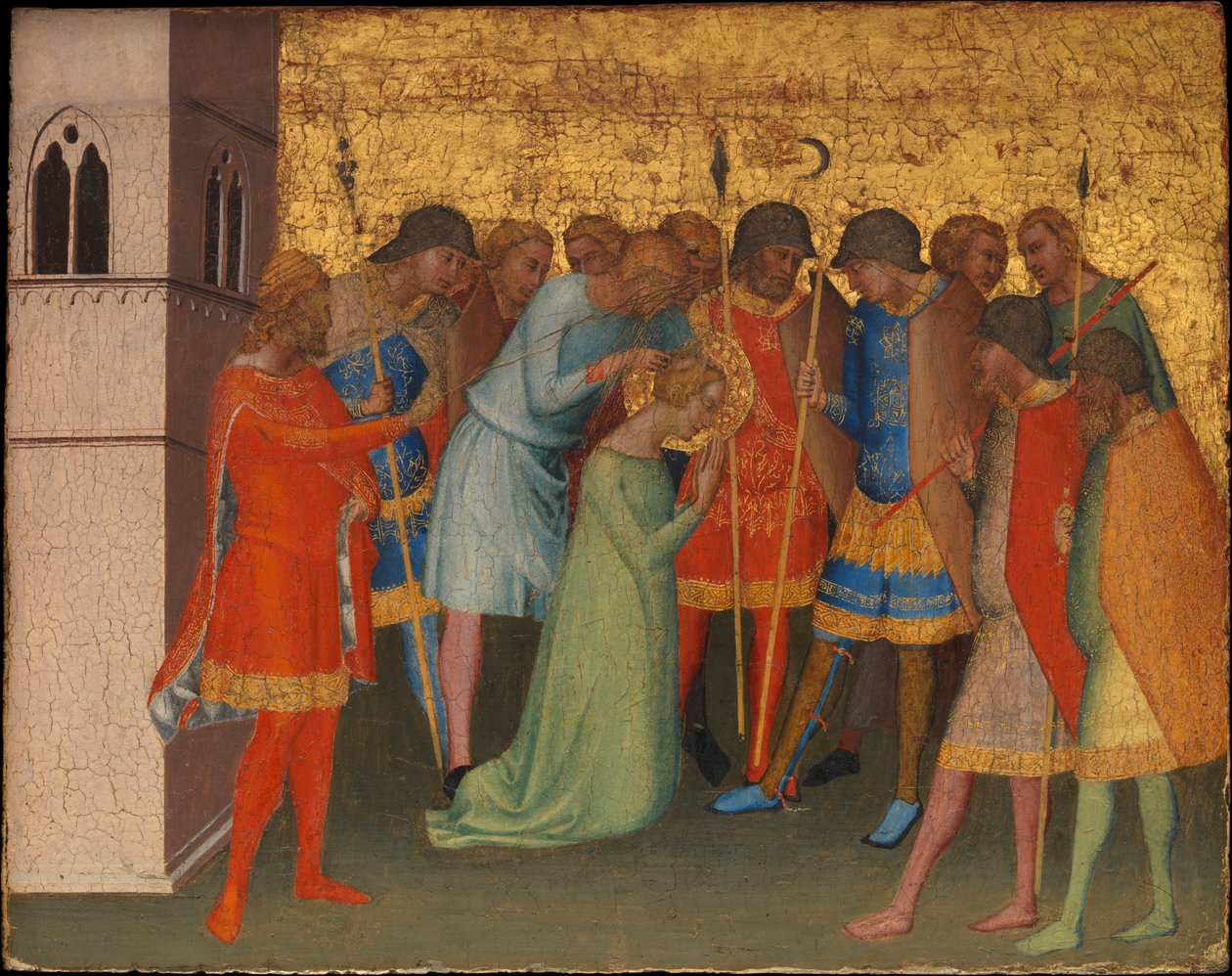 Sankt Reparata bliver gjort klar til henrettelse, ca. 1327-48 (tempera på træ) af Bernardo Daddi