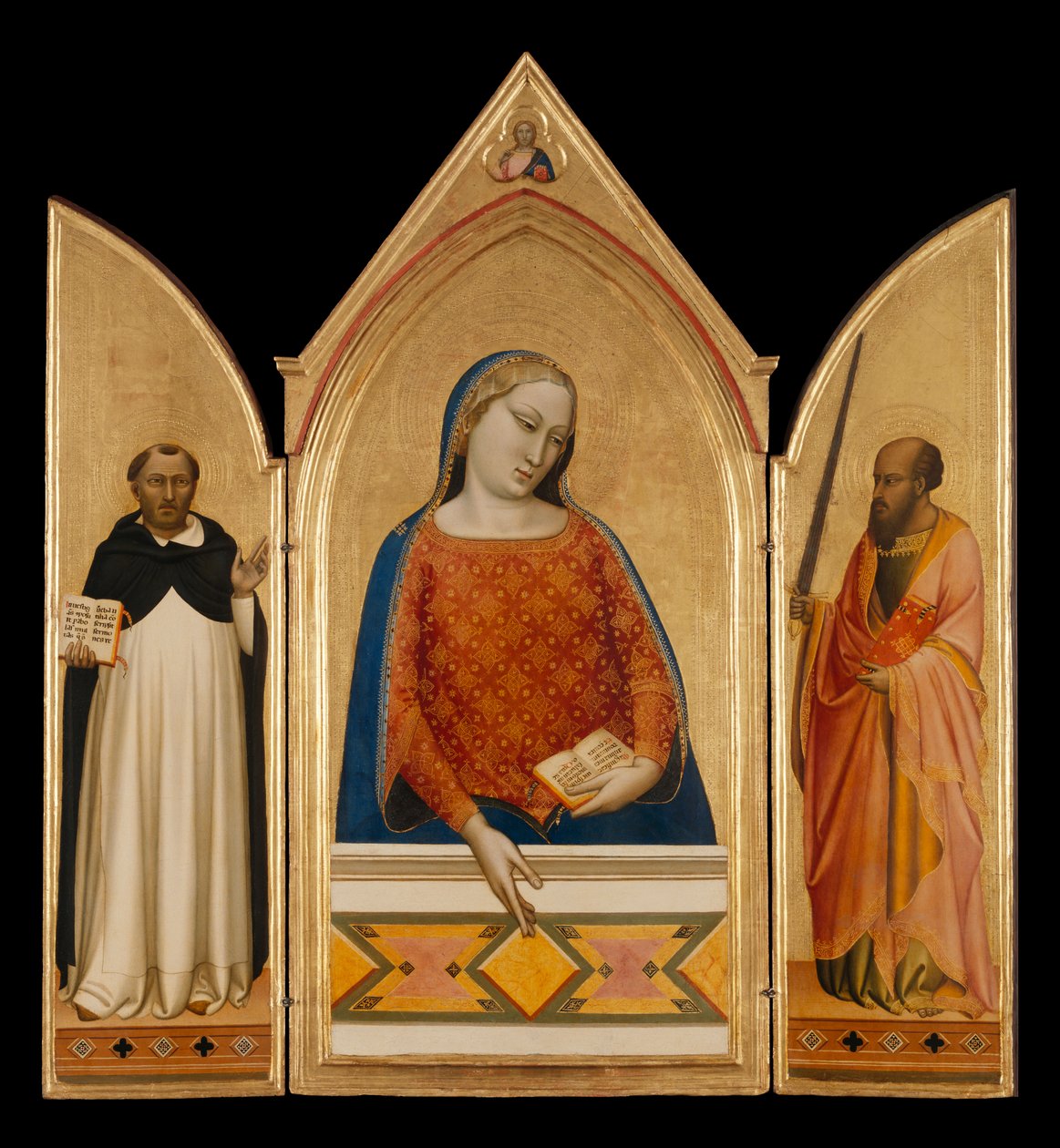 Jomfru Maria med de hellige Thomas Aquinas og Paulus af Bernardo Daddi
