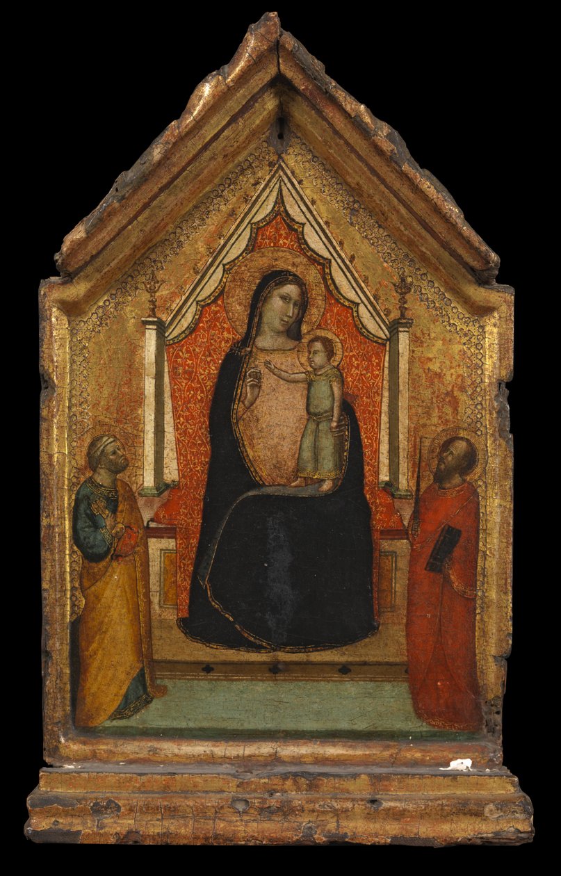 Jomfru og barn med Sankt Peter og Sankt Paulus, ca. 1340 af Bernardo Daddi