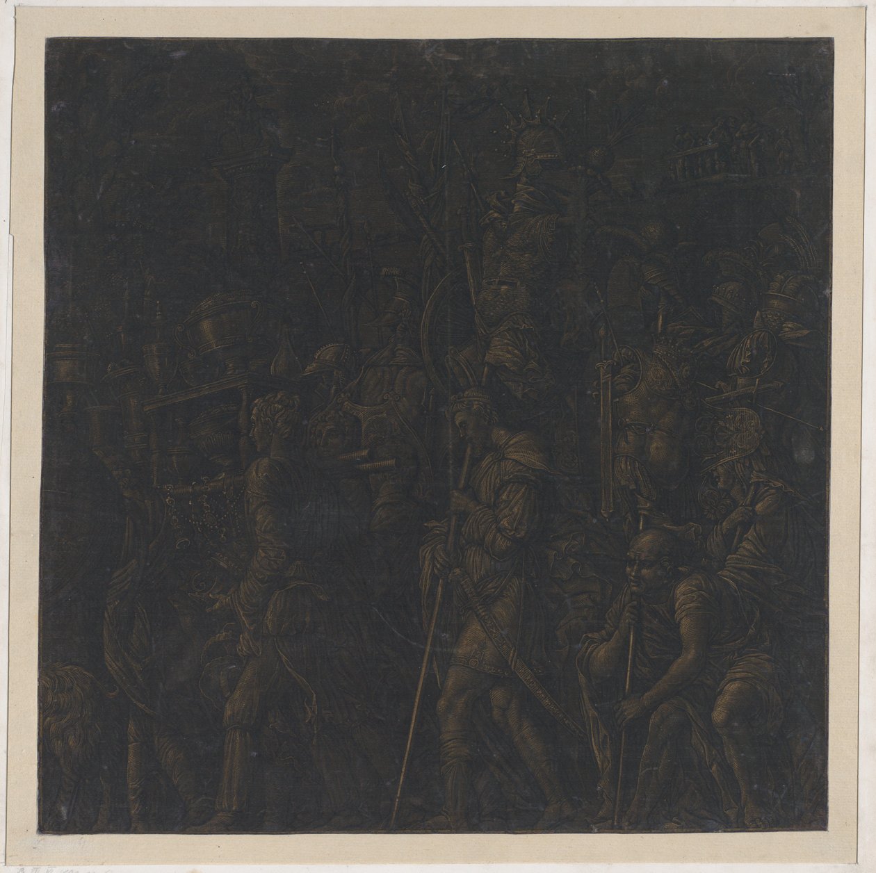 Blad 8 fra Cæsars triumfer, efter Mantegna, 1599. af Bernardo Malpizzi