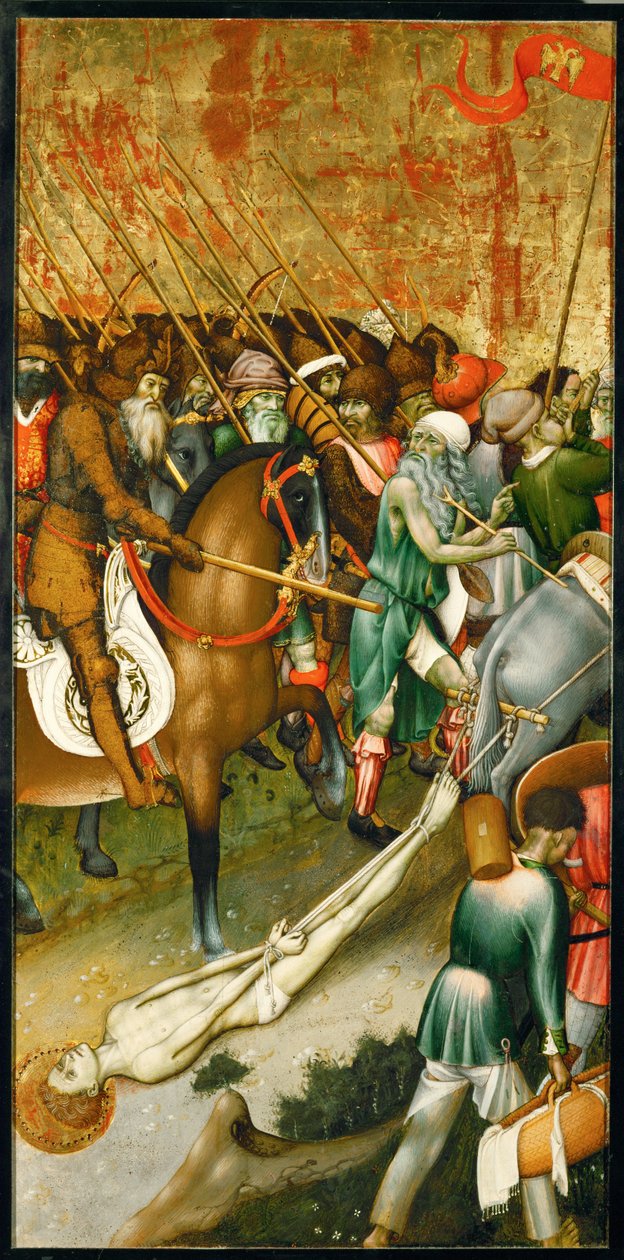Fire scener fra Sankt Georgs martyrium ... af Bernardo Martorell