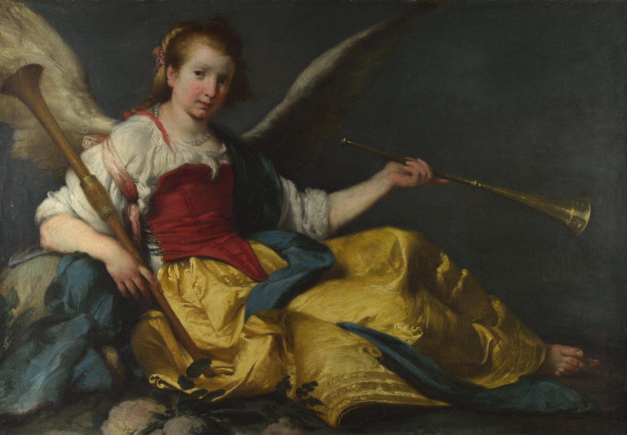 En personificering af berømmelse, ca. 1635 af Bernardo Strozzi