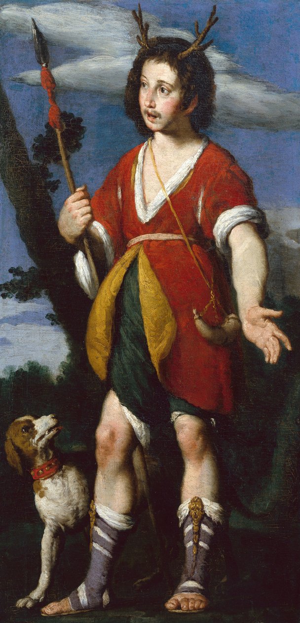 Actaeon (olie på lærred) af Bernardo Strozzi