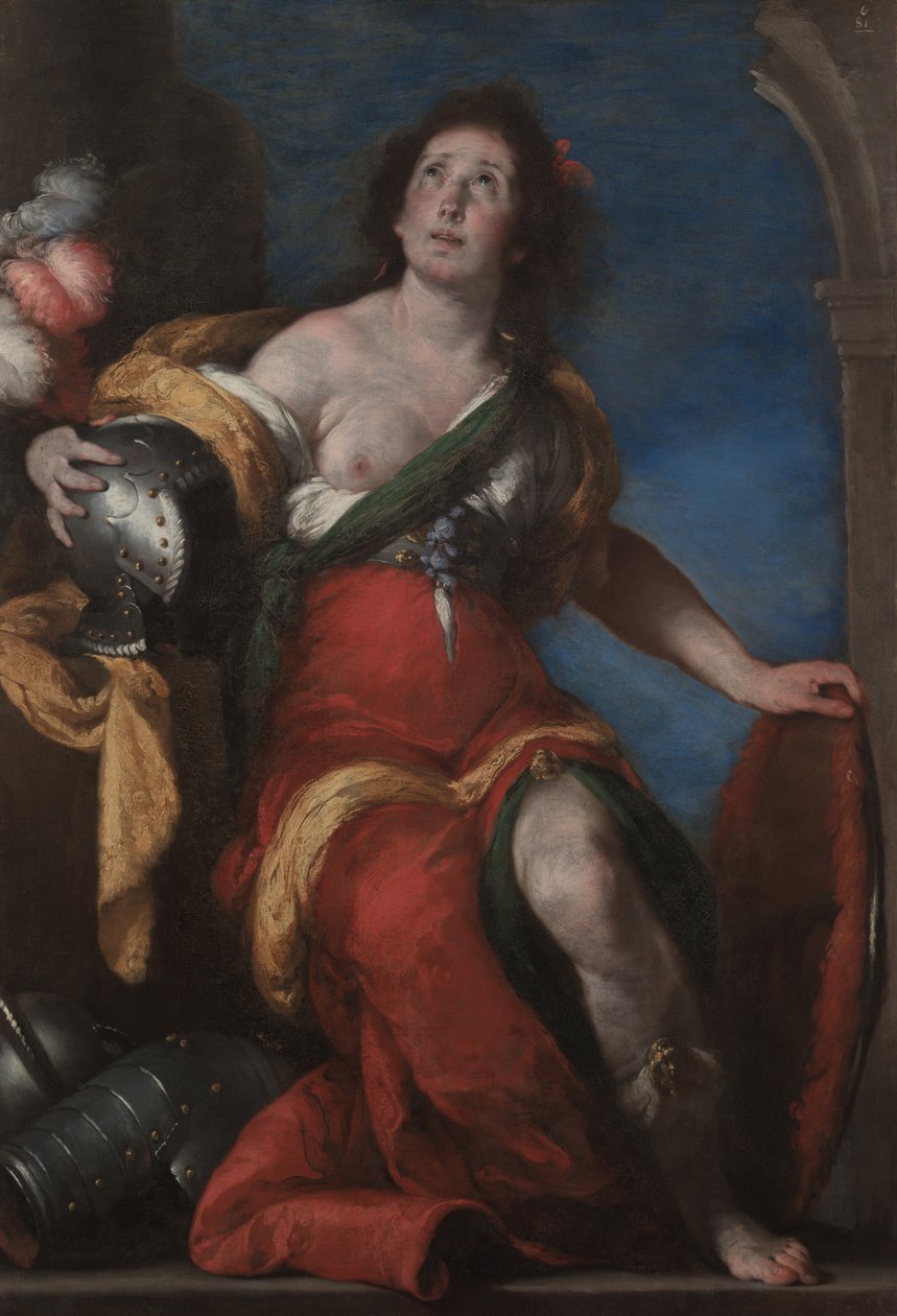 Allegorisk figur, ca. 1636 (olie på lærred) af Bernardo Strozzi