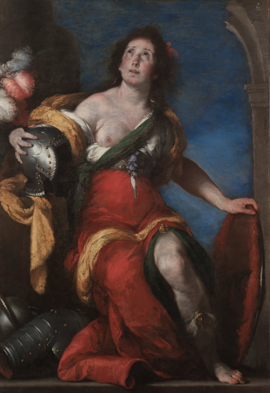 Allegorisk figur, ca. 1636. af Bernardo Strozzi