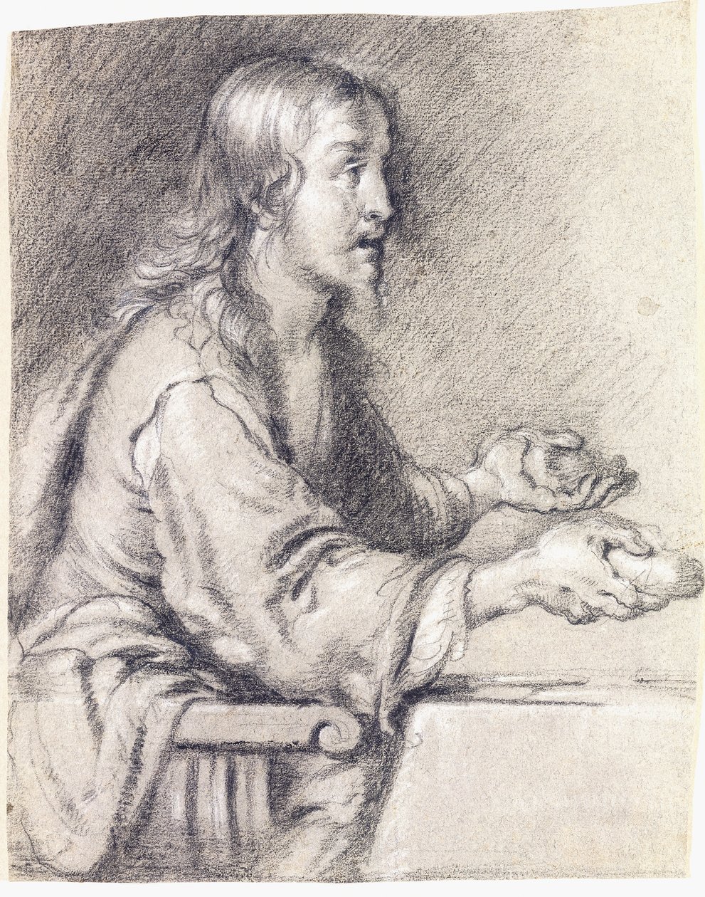 Kristus i Emmaus præsenterer brødet af Bernardo Strozzi