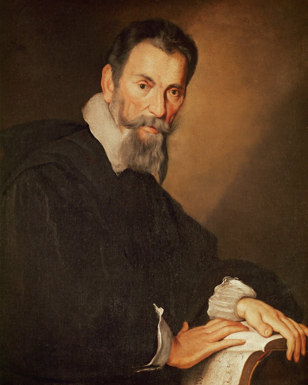 Claudio Monteverdi (olie på lærred) af Bernardo Strozzi