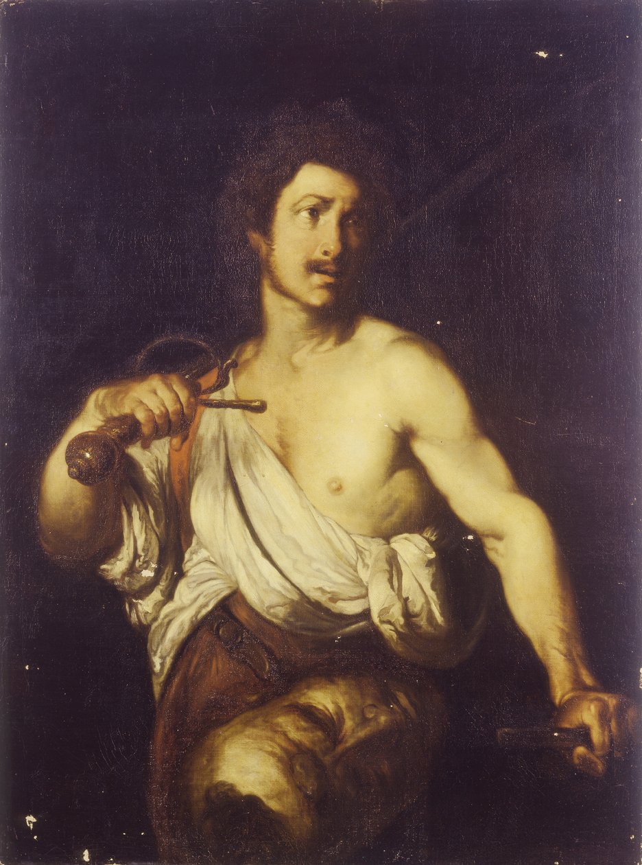 David med Goliats hoved, ca. 1635 af Bernardo Strozzi