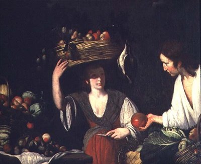 Fruitseller af Bernardo Strozzi
